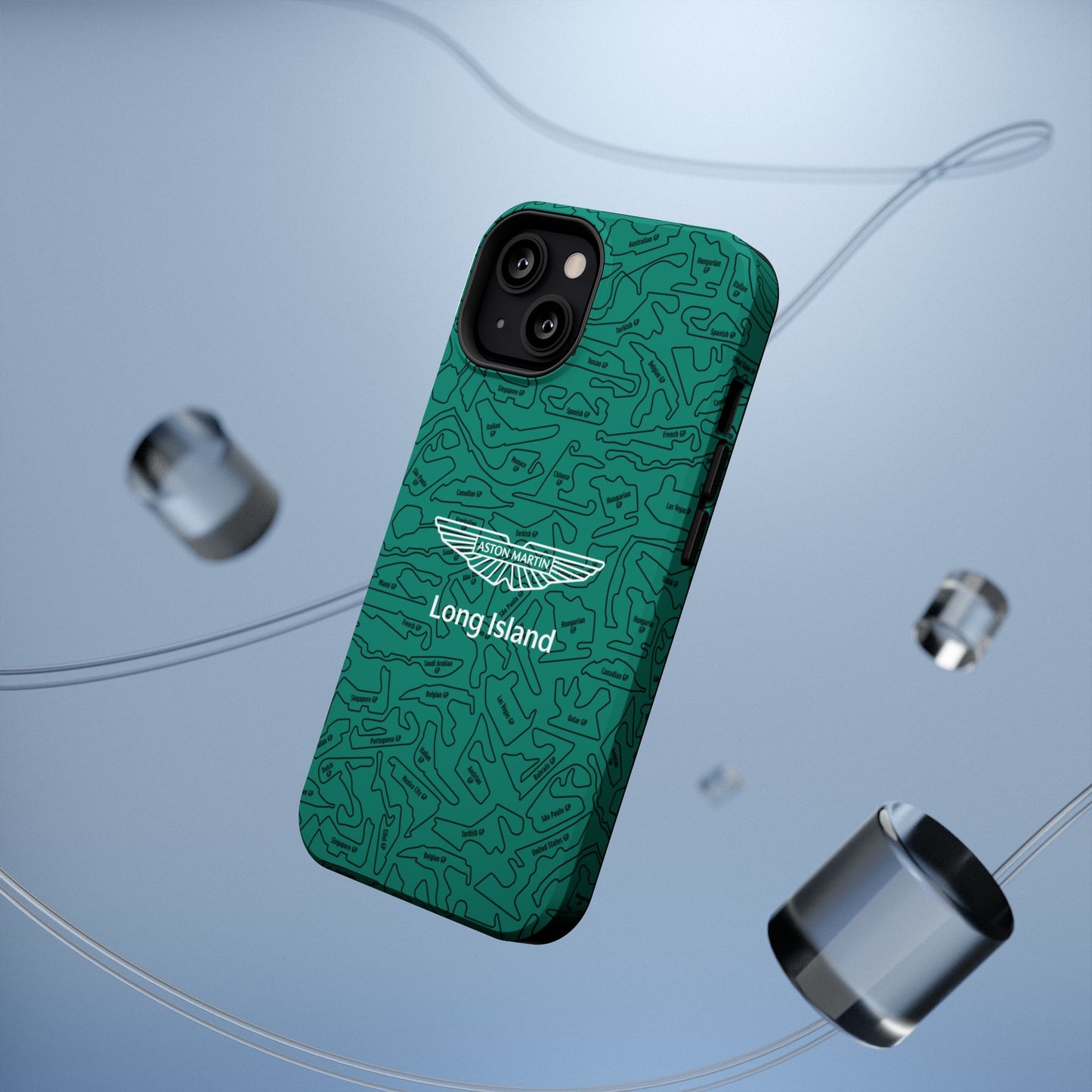Aston Martin Long Island F1 race Track Inspired Impact-Resistant Phone Case