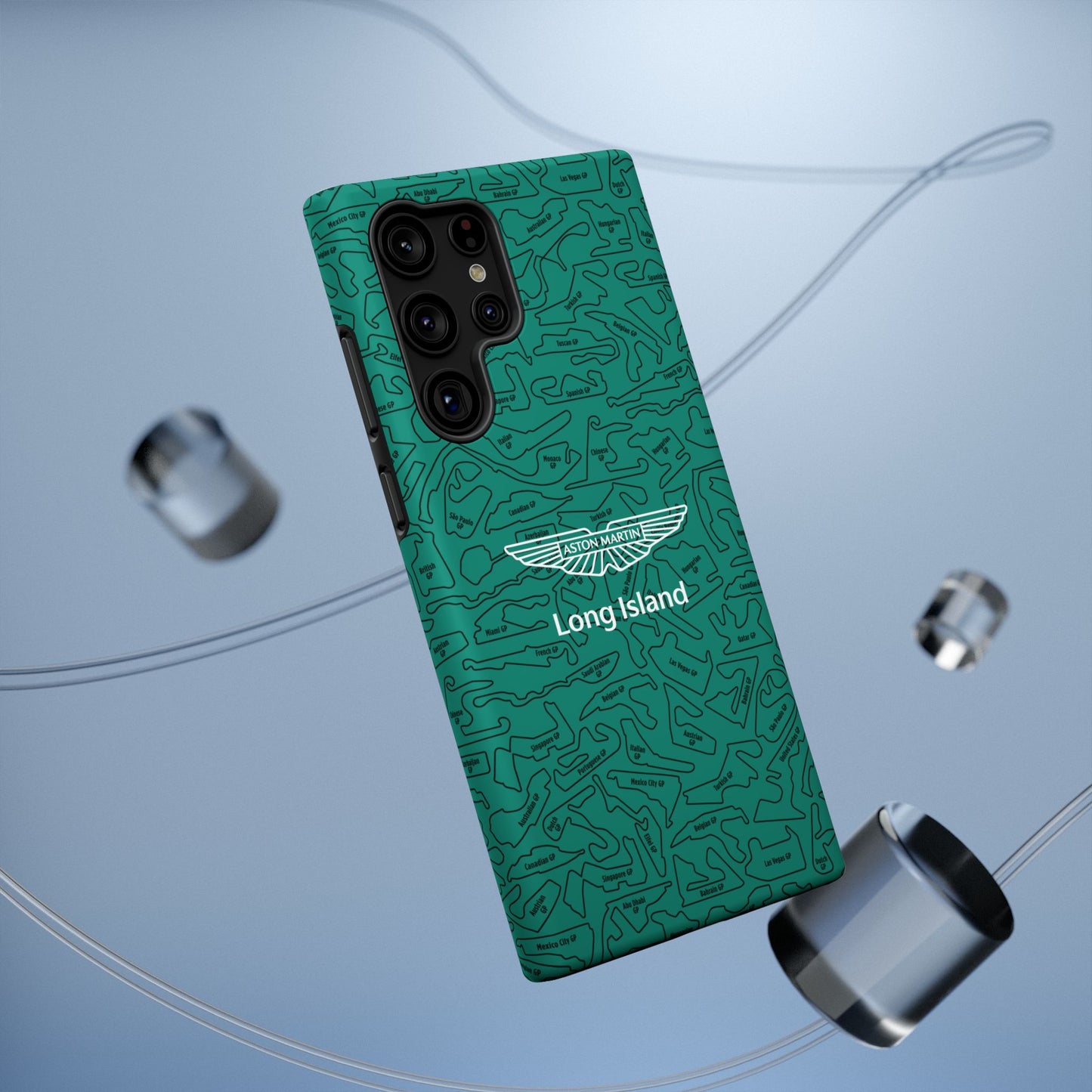 Aston Martin Long Island F1 race Track Inspired Impact-Resistant Phone Case