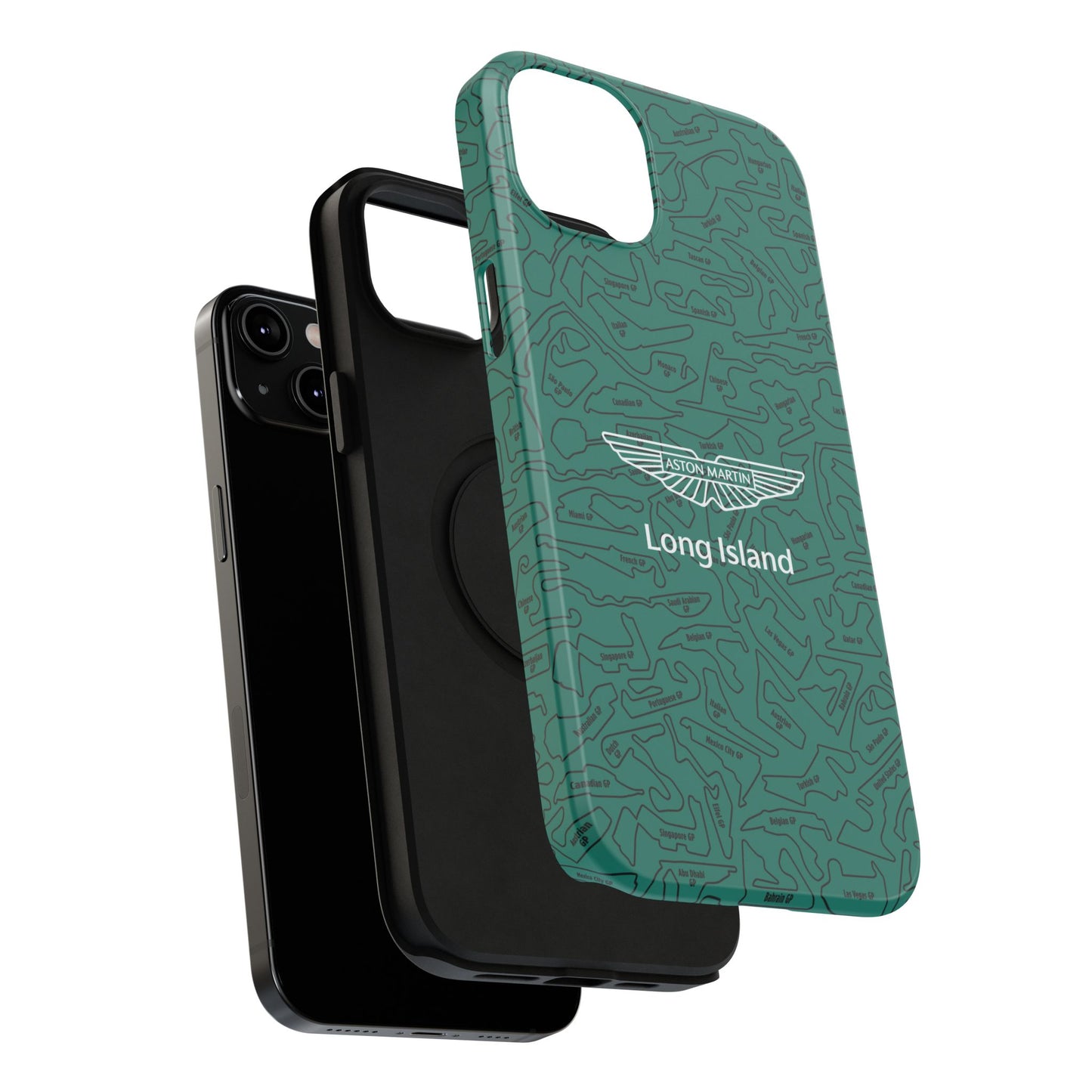 Aston Martin Long Island F1 race Track Inspired Impact-Resistant Phone Case