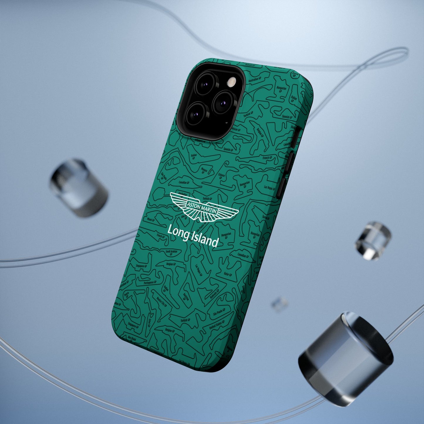 Aston Martin Long Island F1 race Track Inspired Impact-Resistant Phone Case