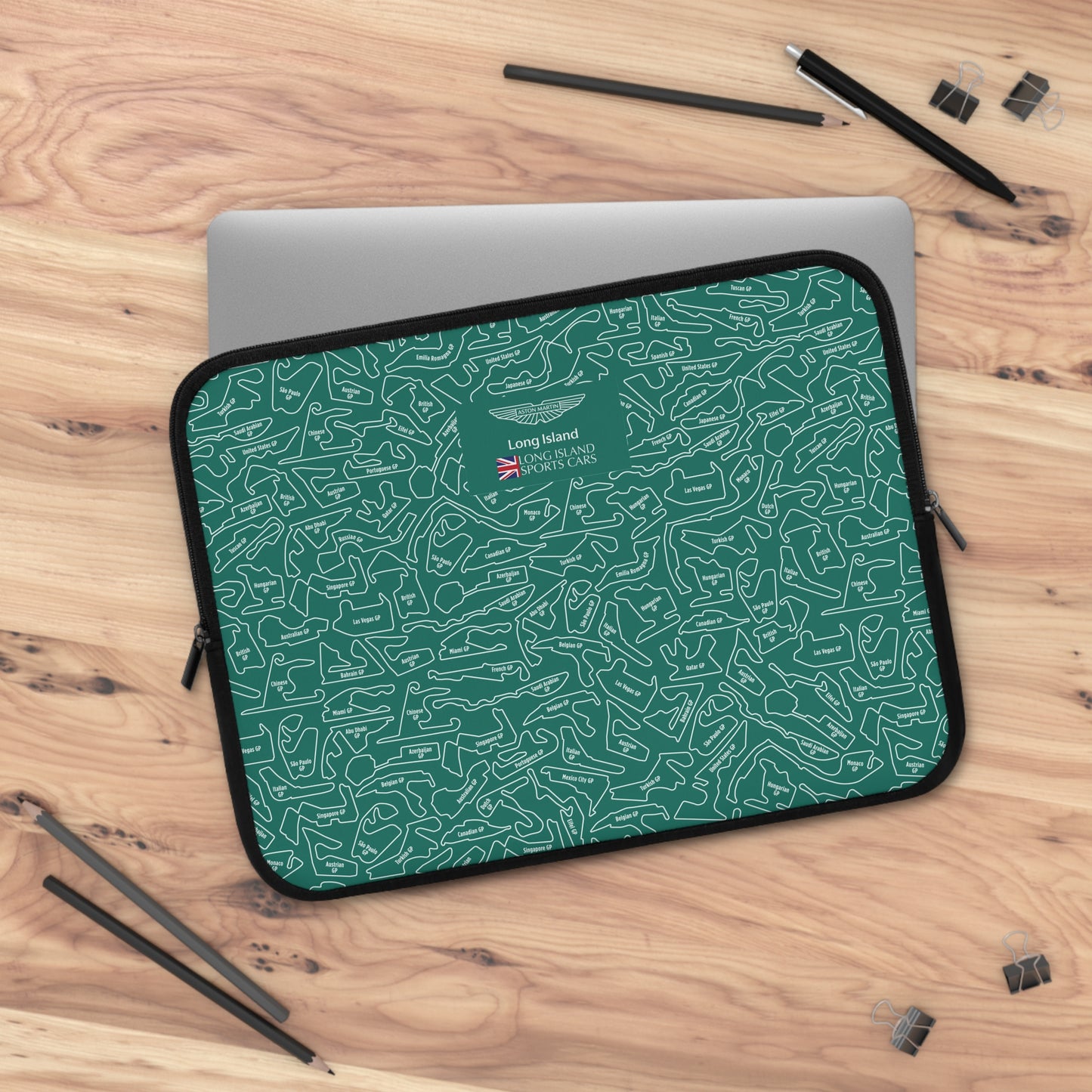 Long Island Sports Cars | Aston Martin Long Island | F1 Racetrack Laptop Sleeve