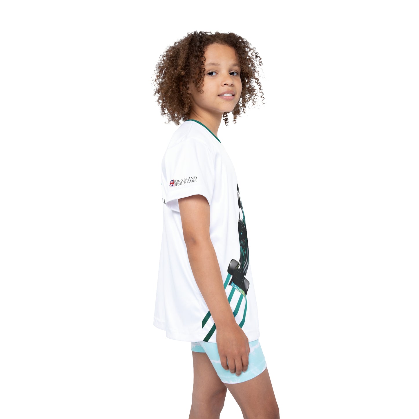 Kids Sports Jersey - Lance Stroll Formula 1 inspired Design for Young Speed Enthusiasts