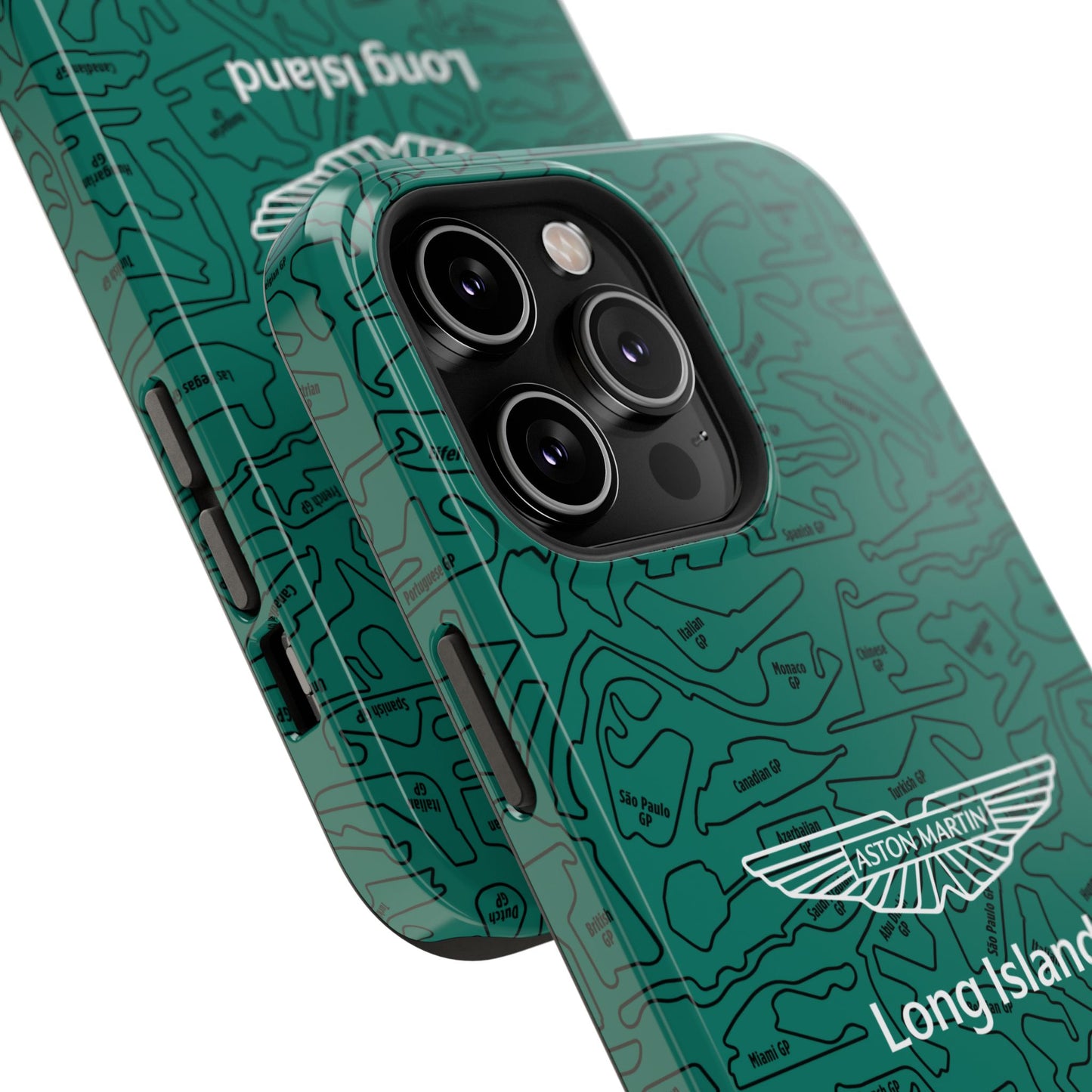 Aston Martin Long Island F1 race Track Inspired Impact-Resistant Phone Case