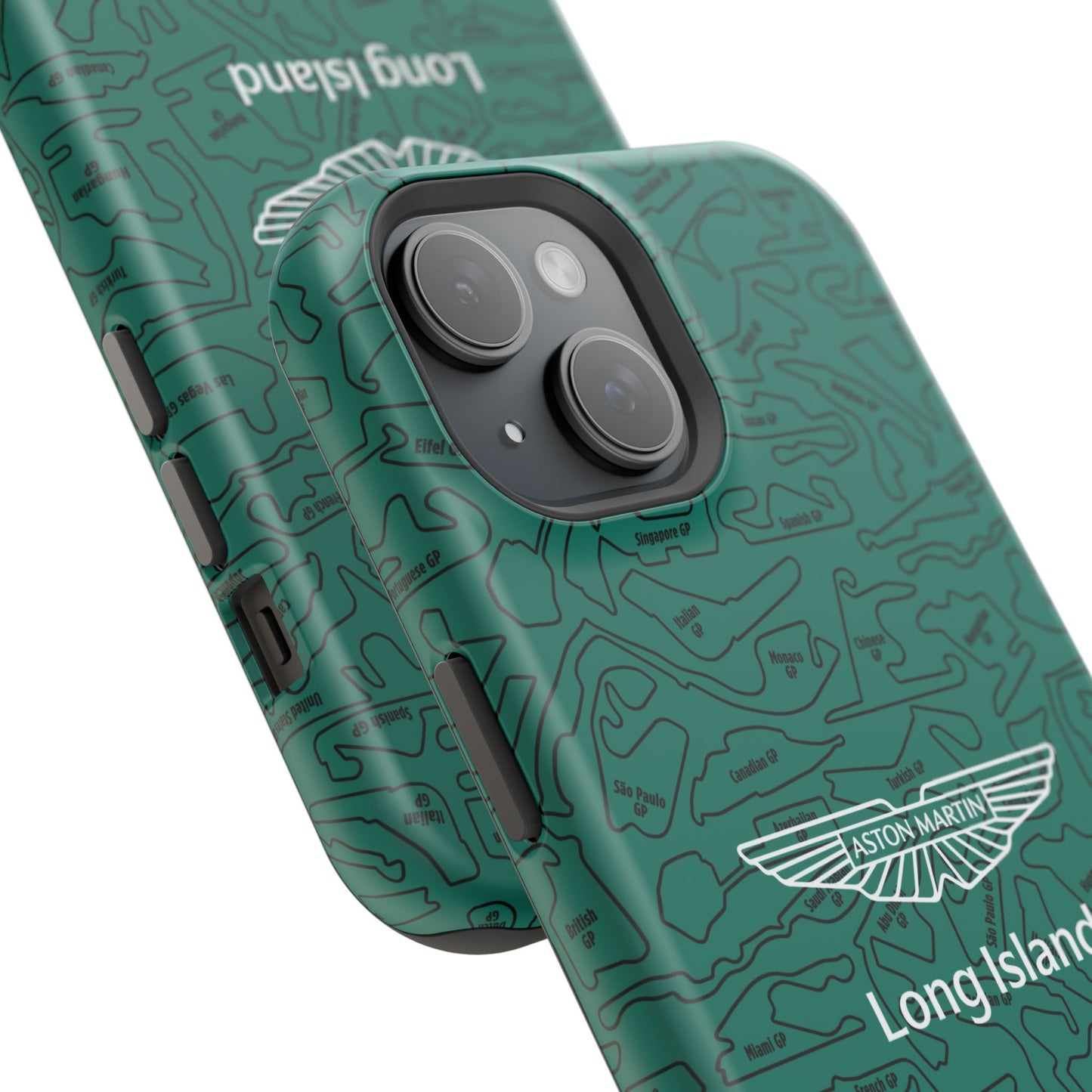 Aston Martin Long Island F1 race Track Inspired Impact-Resistant Phone Case