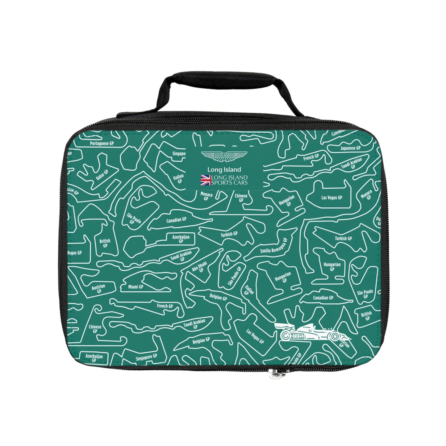 Aston Martin F1 Racetrack Lunch Bag - Stylish Insulated Tote for Cars Enthusiasts