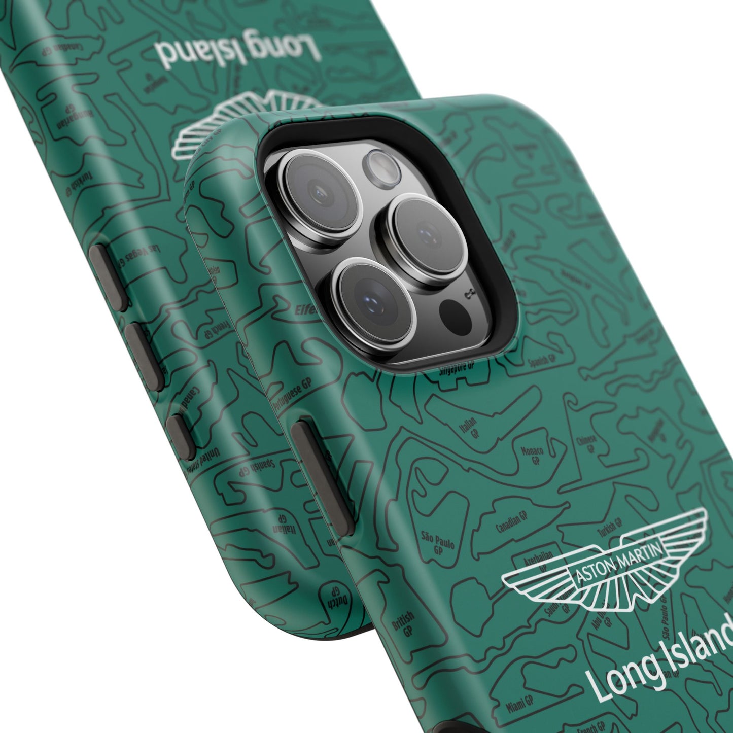 Aston Martin Long Island F1 race Track Inspired Impact-Resistant Phone Case