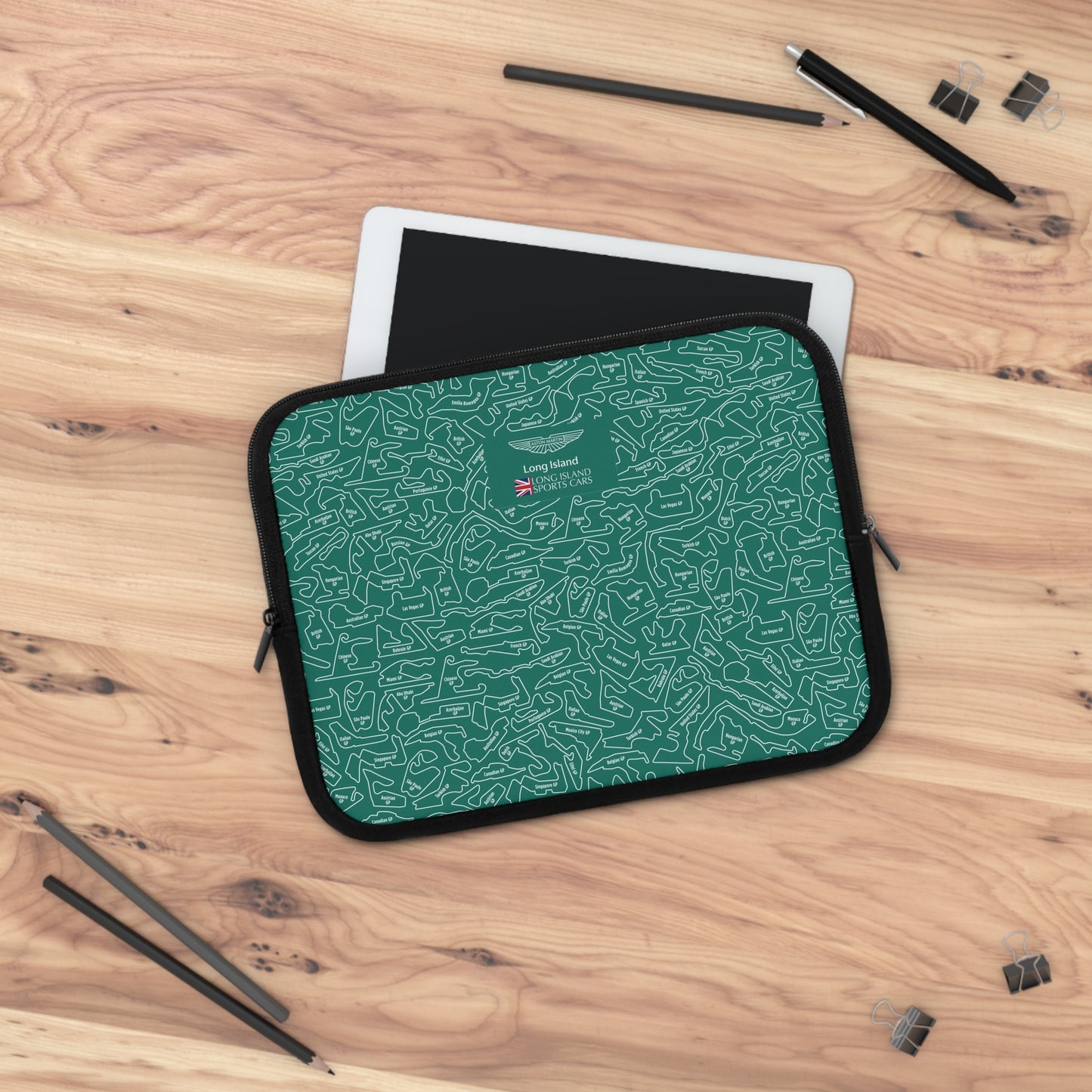 Long Island Sports Cars | Aston Martin Long Island | F1 Racetrack Laptop Sleeve