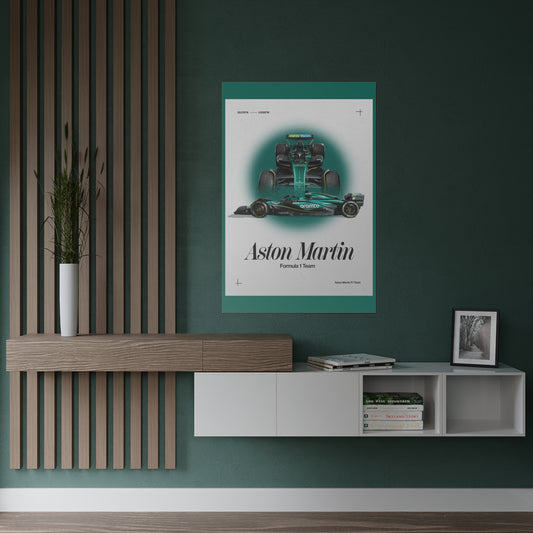 Aston Martin F1 inspired Satin Poster Home Decor for F1 Fans