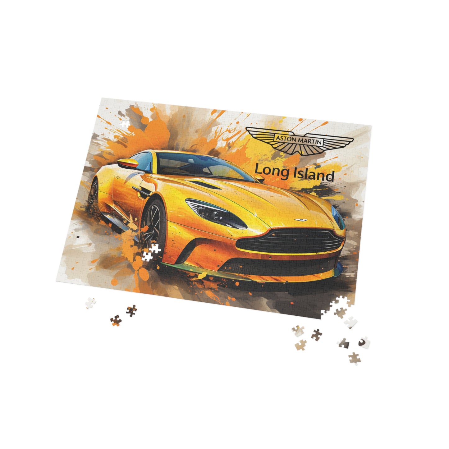 Aston Martin Long Island DBS Superleggera Inspired Puzzle - 96, 252, 500, 1000-Piece Options - Perfect Gift for Car Lovers & Puzzle Enthusiasts