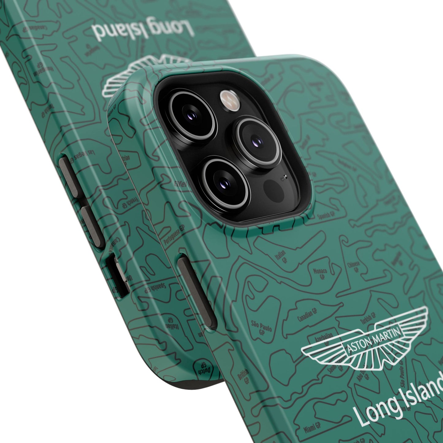 Aston Martin Long Island F1 race Track Inspired Impact-Resistant Phone Case