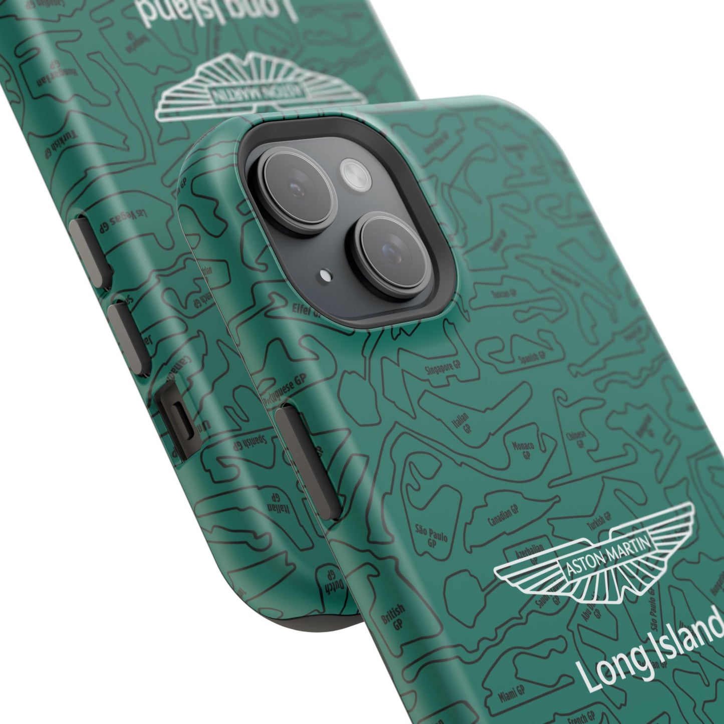 Aston Martin Long Island F1 race Track Inspired Impact-Resistant Phone Case