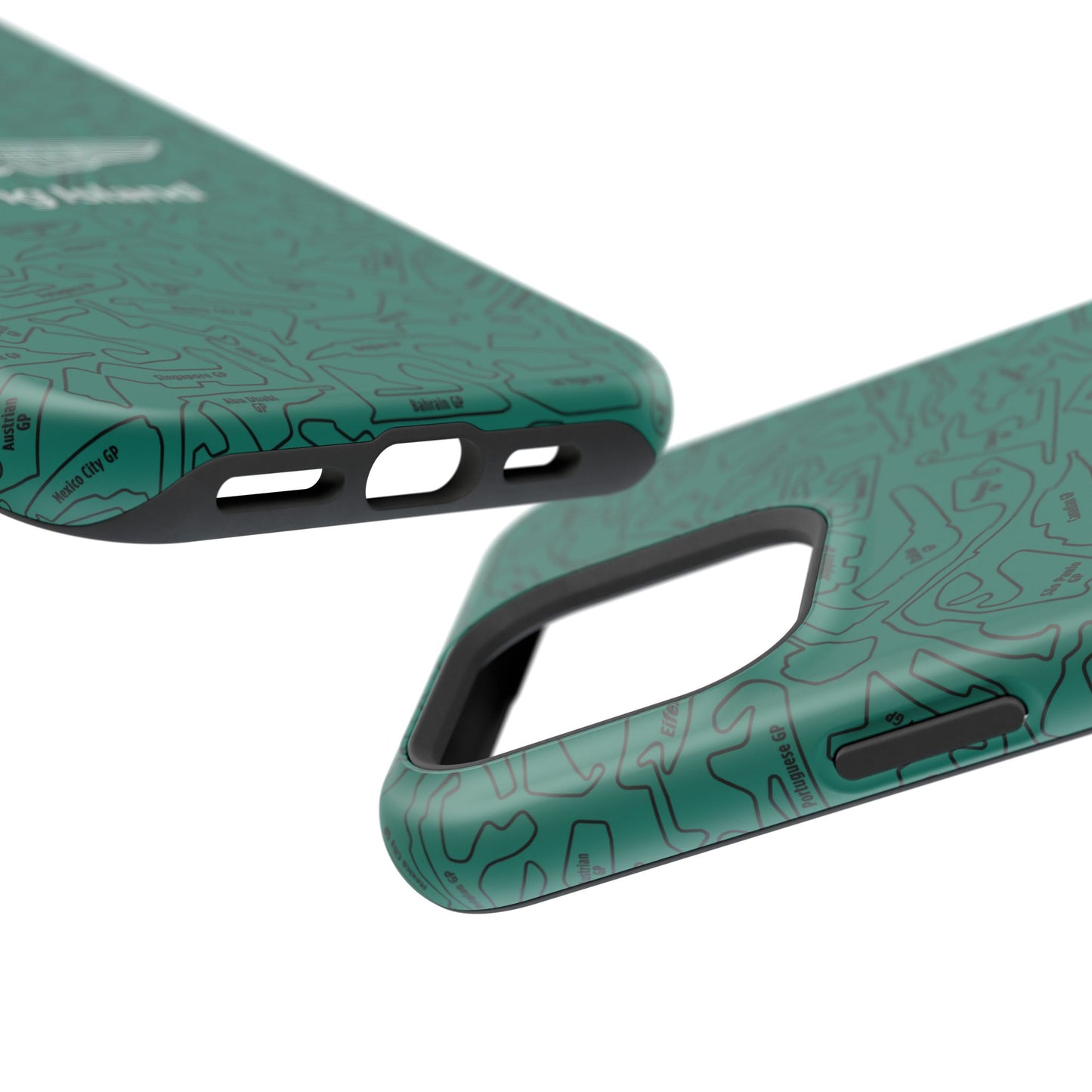 Aston Martin Long Island F1 race Track Inspired Impact-Resistant Phone Case