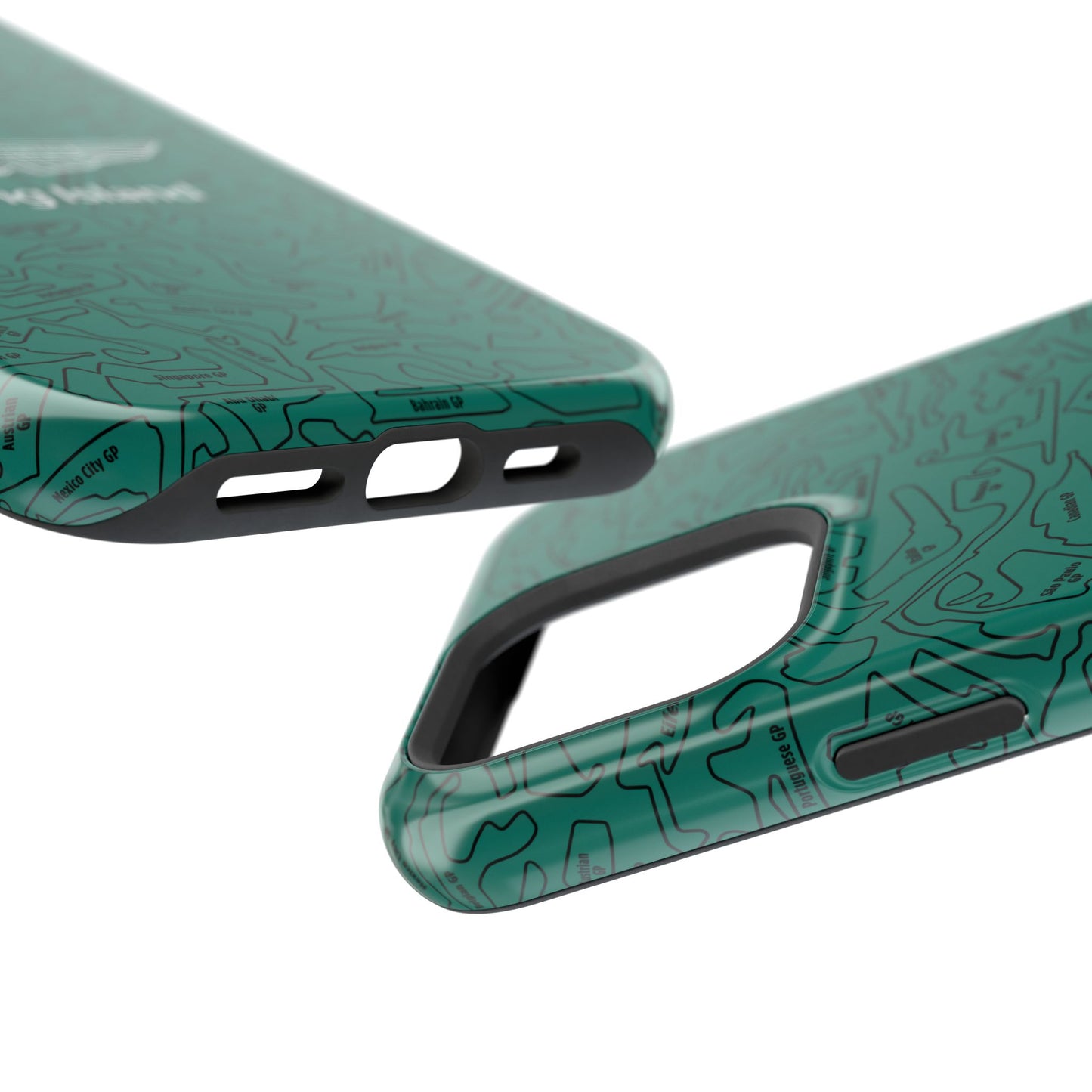 Aston Martin Long Island F1 race Track Inspired Impact-Resistant Phone Case