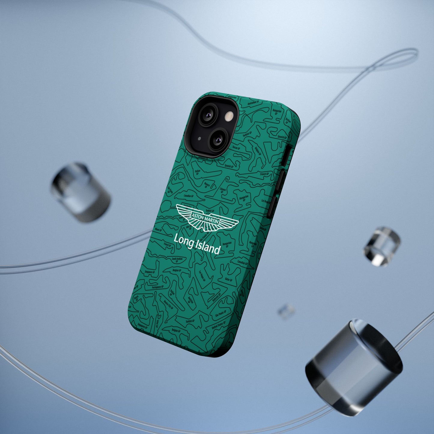 Aston Martin Long Island F1 race Track Inspired Impact-Resistant Phone Case