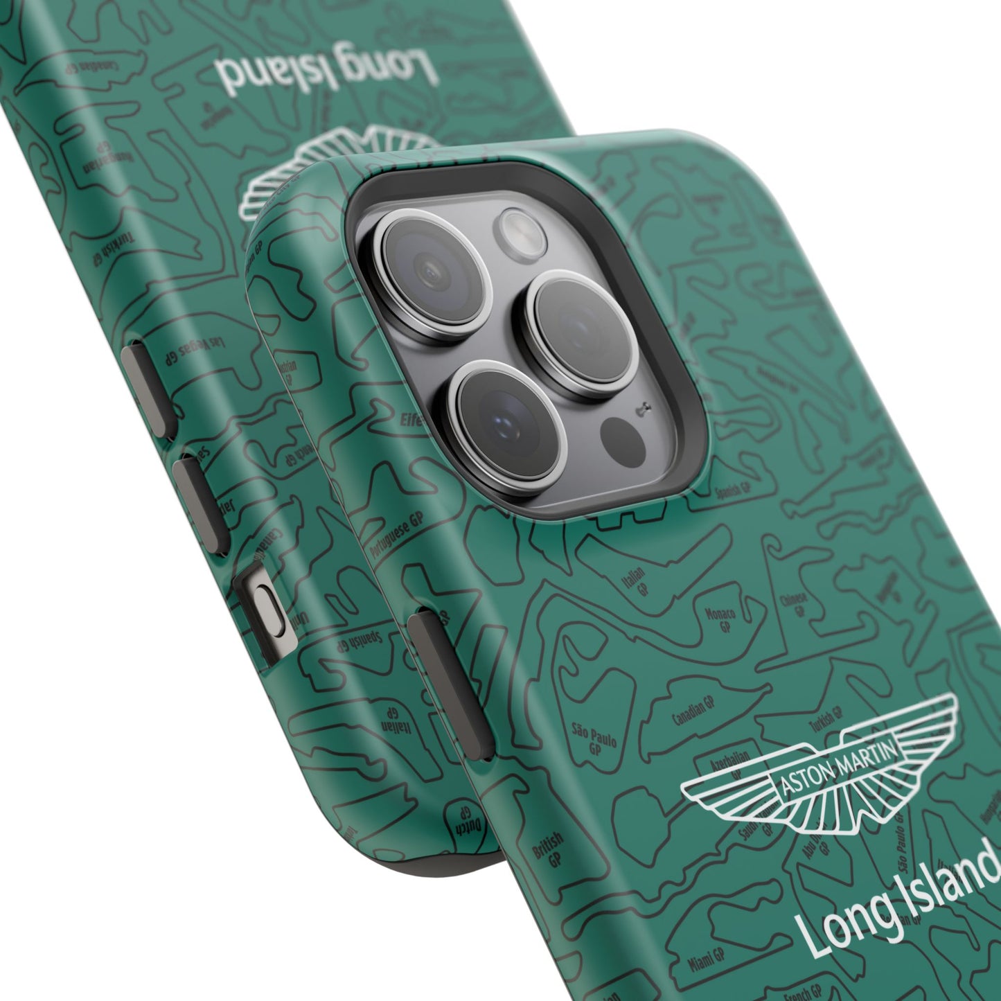 Aston Martin Long Island F1 race Track Inspired Impact-Resistant Phone Case