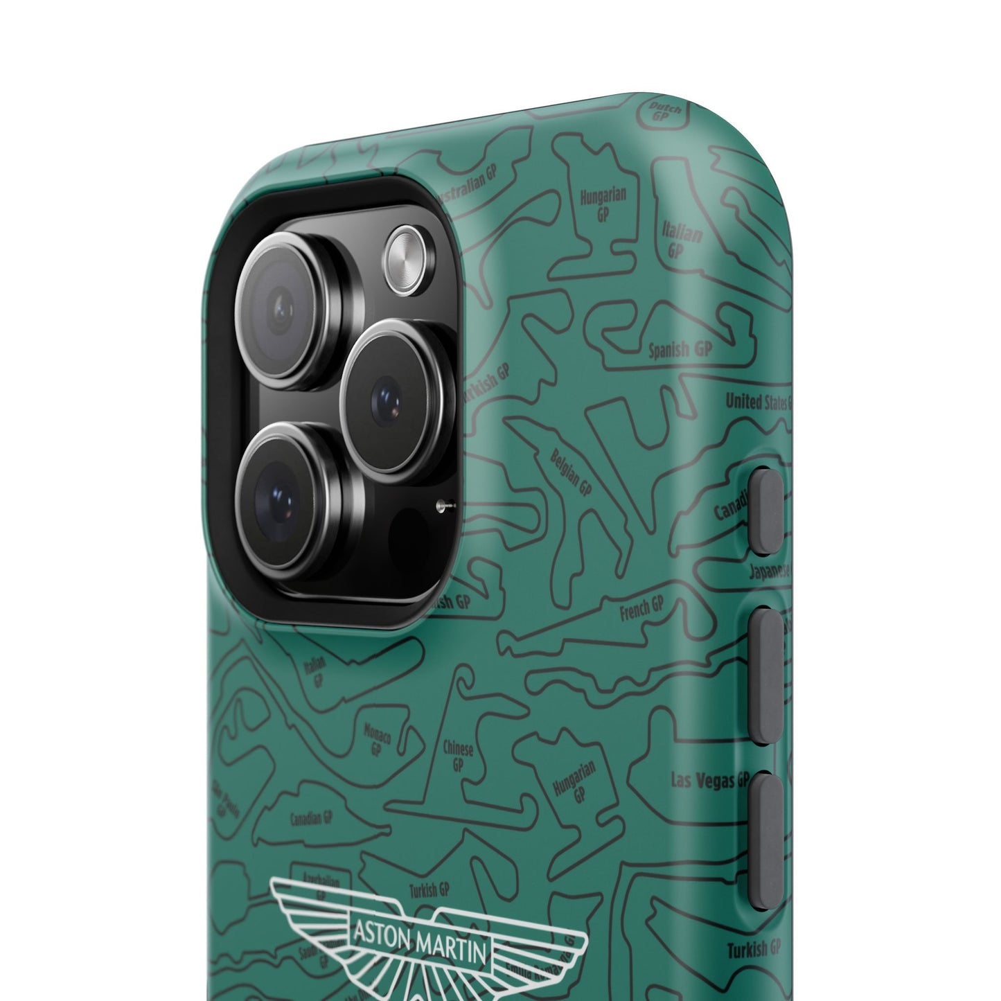 Aston Martin Long Island F1 race Track Inspired Impact-Resistant Phone Case