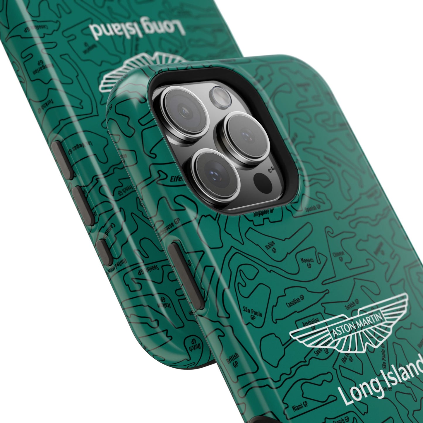 Aston Martin Long Island F1 race Track Inspired Impact-Resistant Phone Case