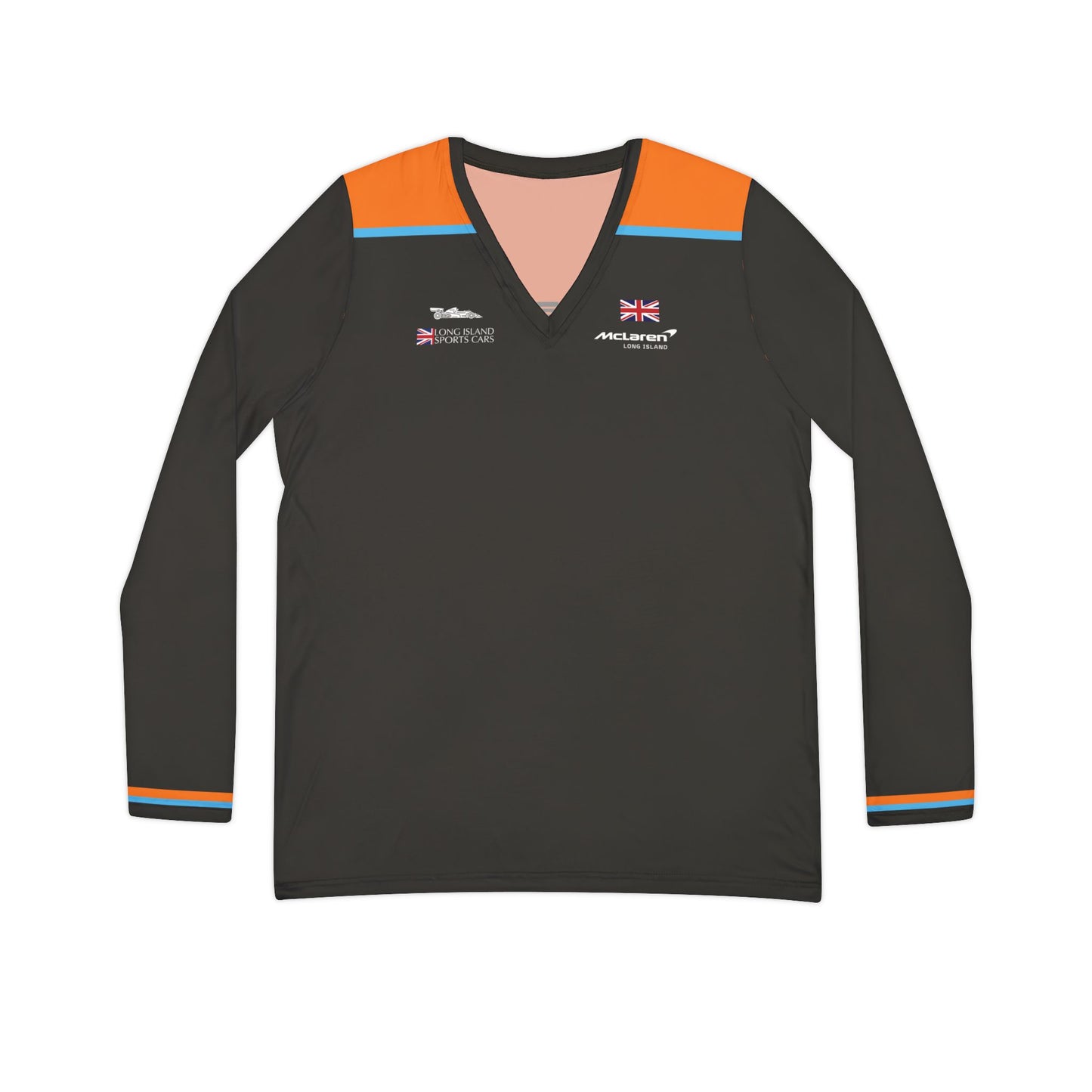 McLaren Long Island Long Sleeve V-Neck Shirt Performance Top for Women