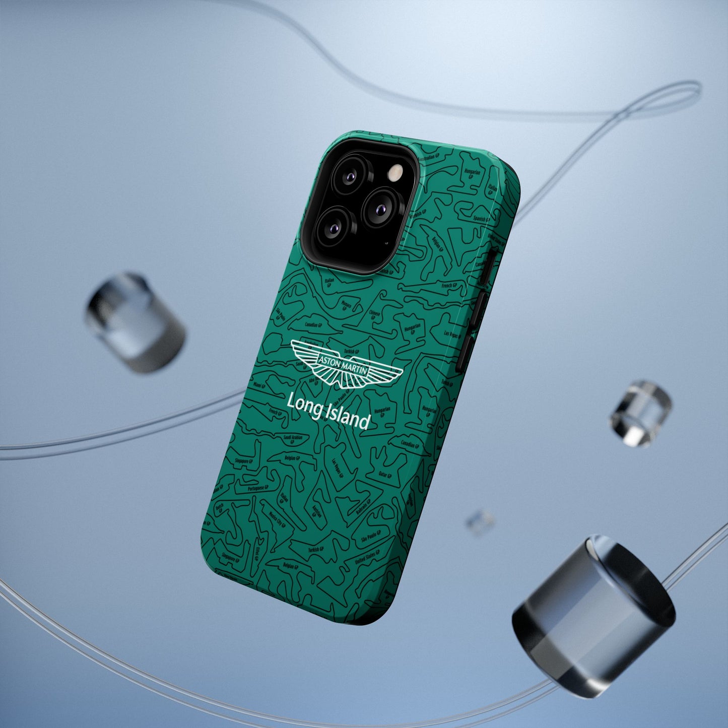 Aston Martin Long Island F1 race Track Inspired Impact-Resistant Phone Case