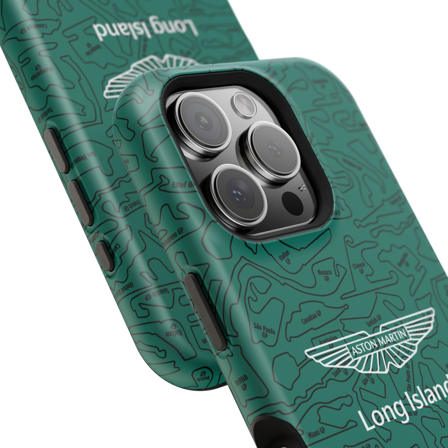 Aston Martin Long Island F1 race Track Inspired Impact-Resistant Phone Case