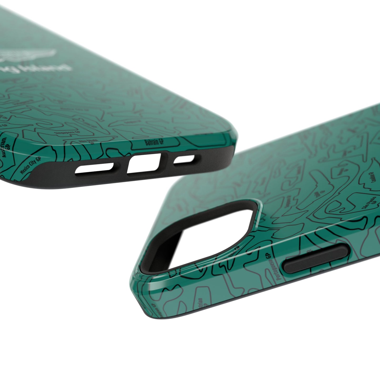 Aston Martin Long Island F1 race Track Inspired Impact-Resistant Phone Case