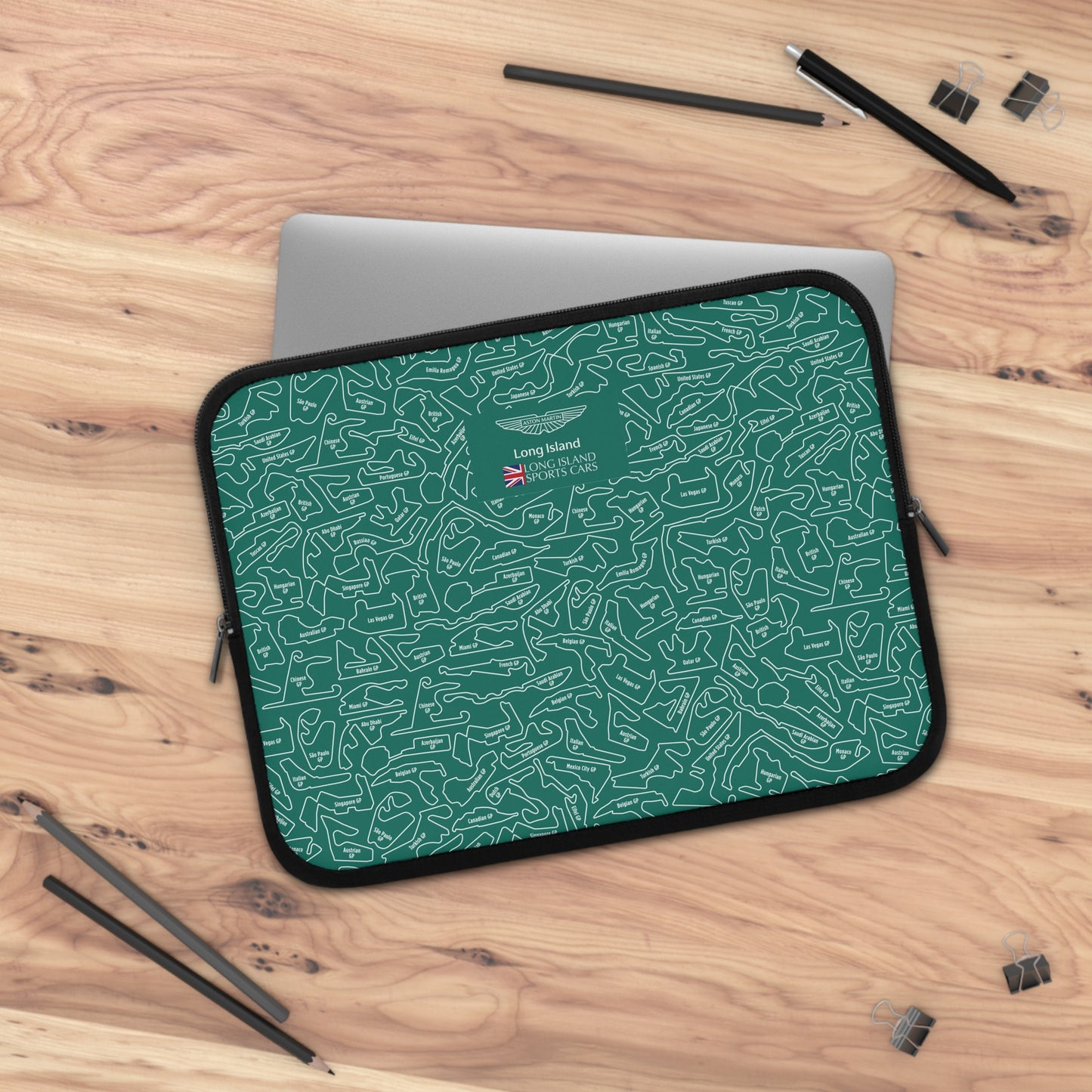 Long Island Sports Cars | Aston Martin Long Island | F1 Racetrack Laptop Sleeve