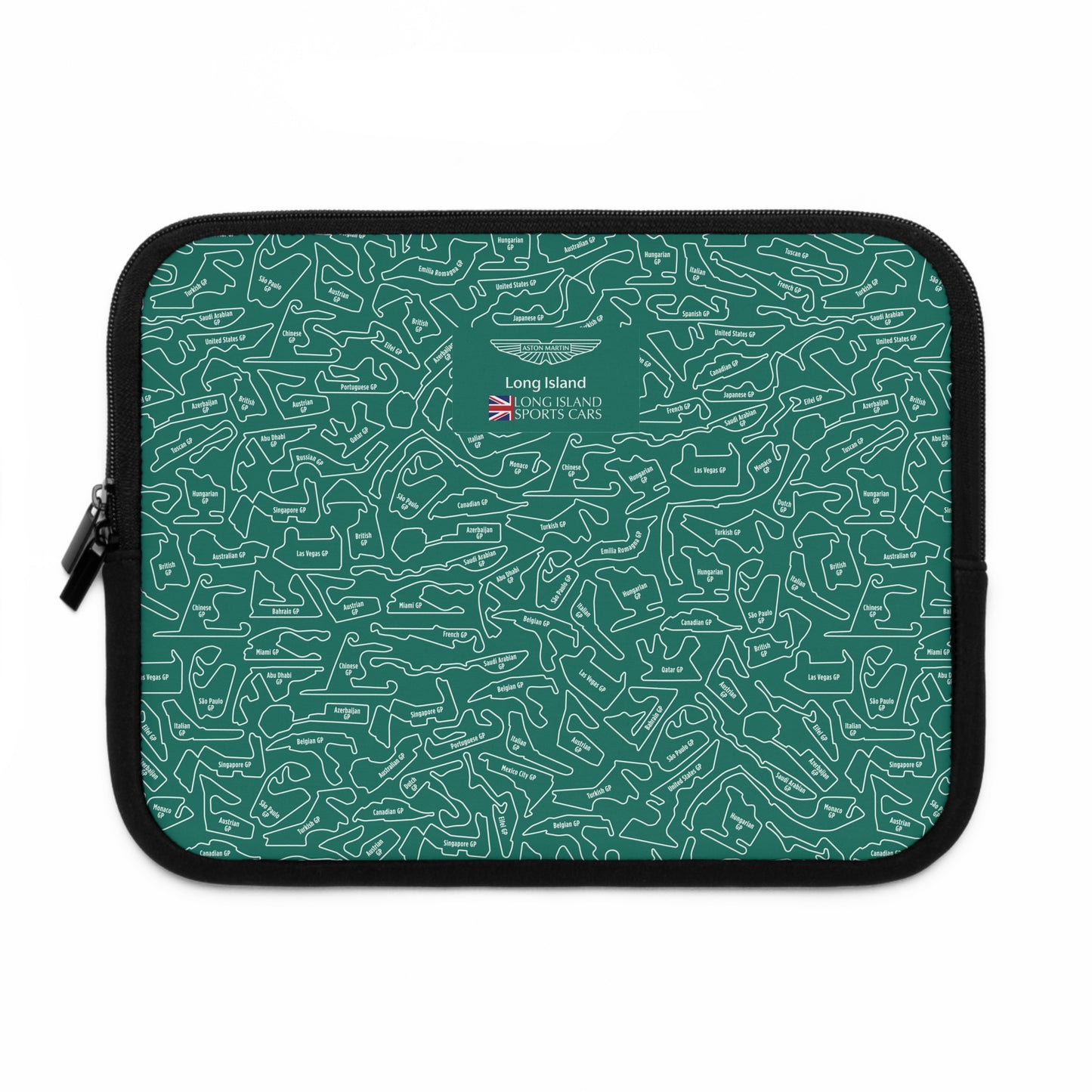 Long Island Sports Cars | Aston Martin Long Island | F1 Racetrack Laptop Sleeve