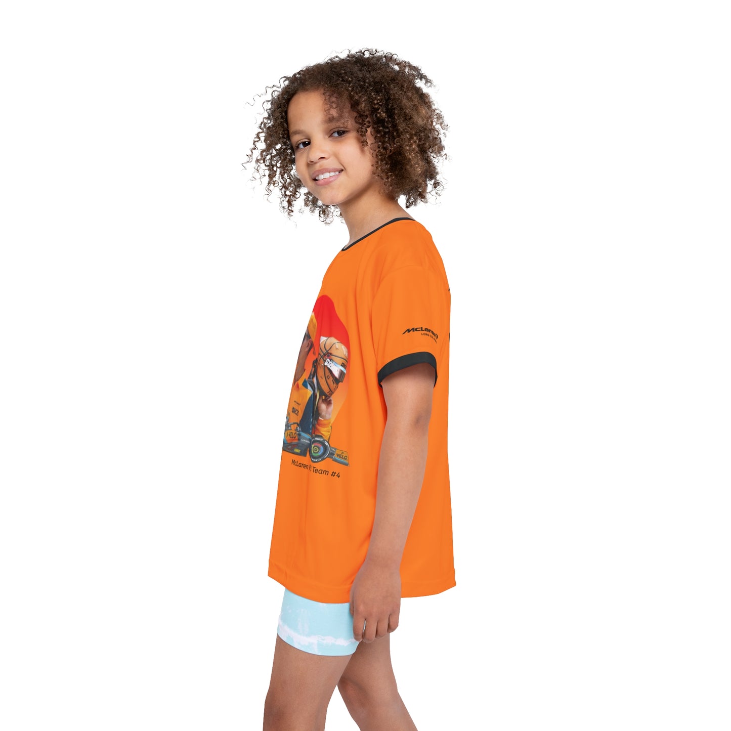 Kids Sports Jersey - Lando Norris Formula 1 inspired Design for Young Speed Enthusiasts