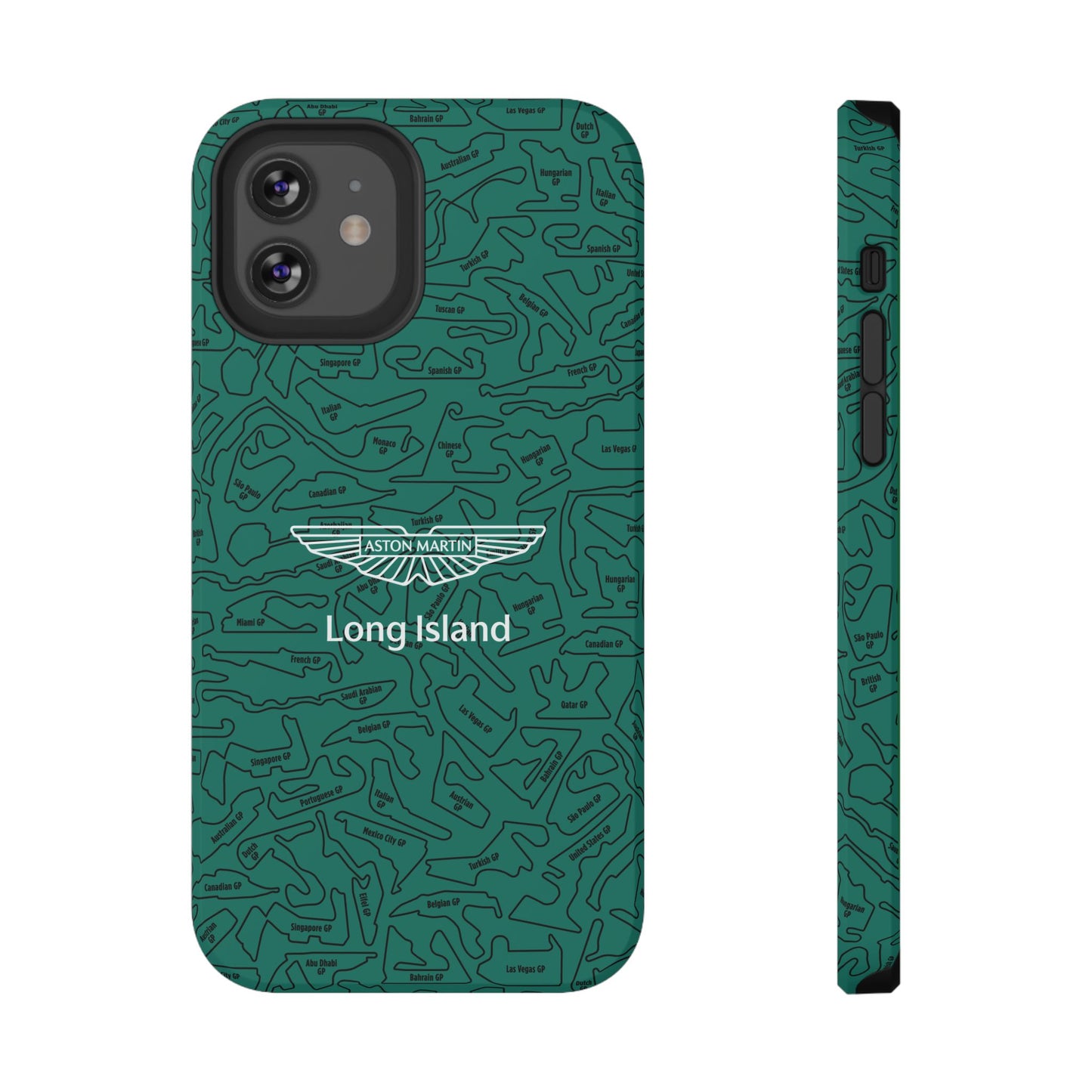 Aston Martin Long Island F1 race Track Inspired Impact-Resistant Phone Case