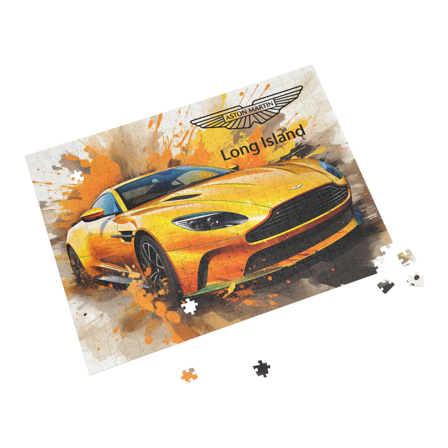 Aston Martin Long Island DBS Superleggera Inspired Puzzle - 96, 252, 500, 1000-Piece Options - Perfect Gift for Car Lovers & Puzzle Enthusiasts