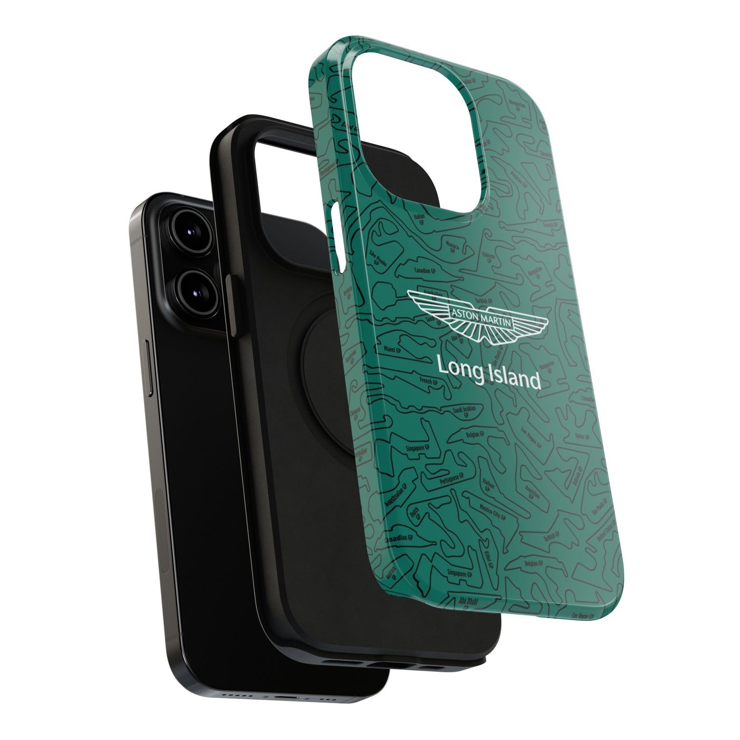 Aston Martin Long Island F1 race Track Inspired Impact-Resistant Phone Case