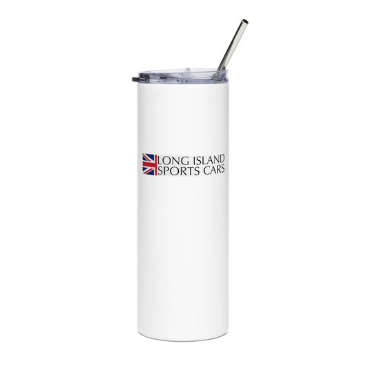 Long Island Sports Cars W Skinny Tumbler with Straw 20oz - Sleek Travel Mug for Car Enthusiasts