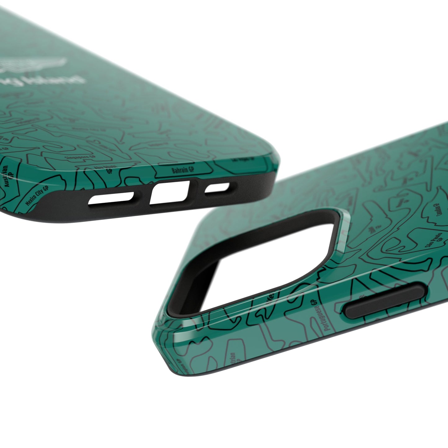 Aston Martin Long Island F1 race Track Inspired Impact-Resistant Phone Case