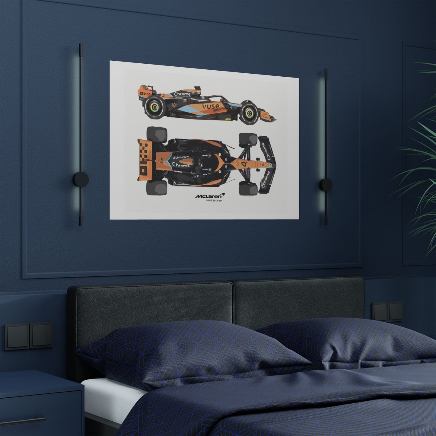McLaren Long Island Formula 1 inspired Satin Poster