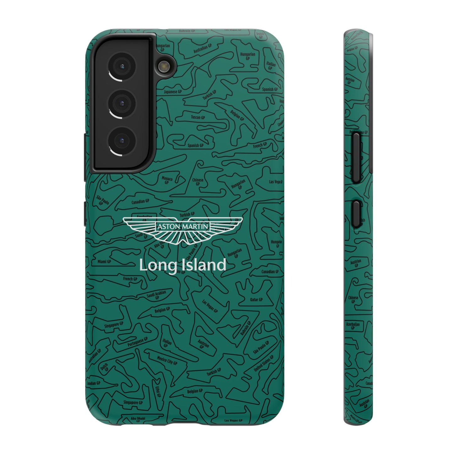 Aston Martin Long Island F1 race Track Inspired Impact-Resistant Phone Case