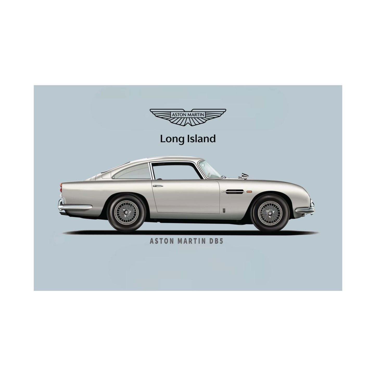 Aston Martin DB5 Goldfinger 007 inspired Satin Poster