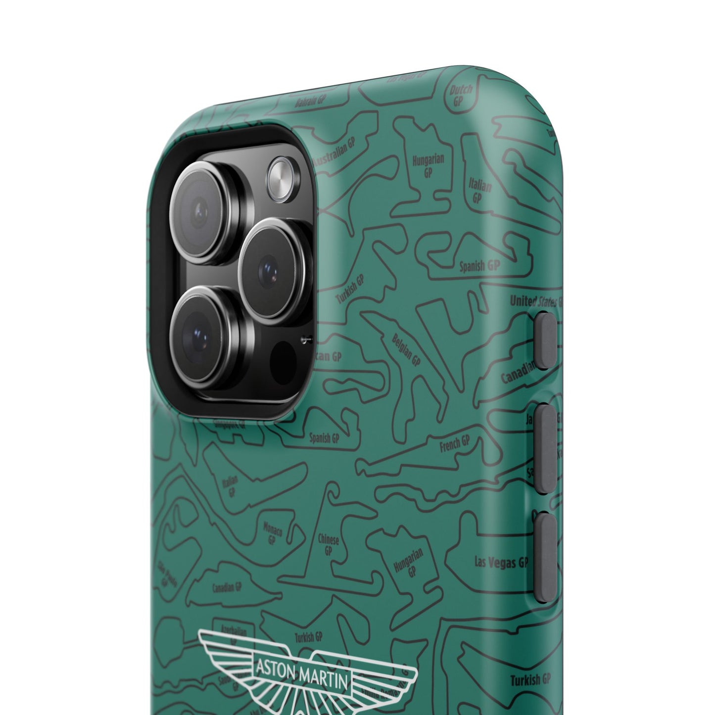 Aston Martin Long Island F1 race Track Inspired Impact-Resistant Phone Case