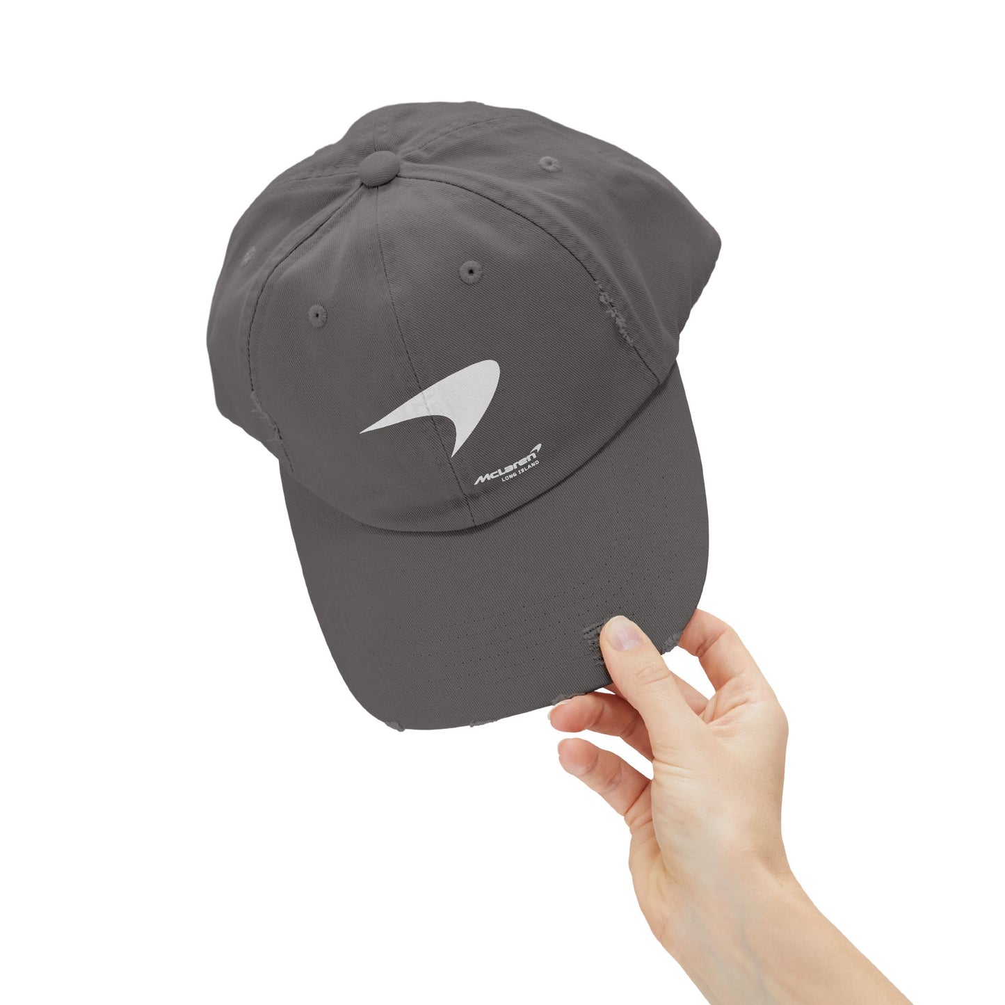 McLaren Long Island / Speedmark Unisex Distressed Cap / G/W