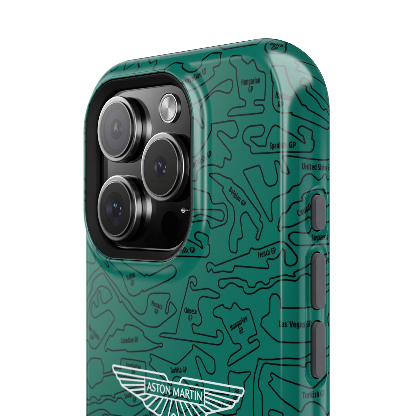 Aston Martin Long Island F1 race Track Inspired Impact-Resistant Phone Case