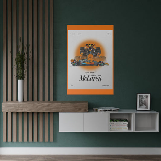McLaren Long Island F1 inspired Satin Poster Home Decor for F1 Fans