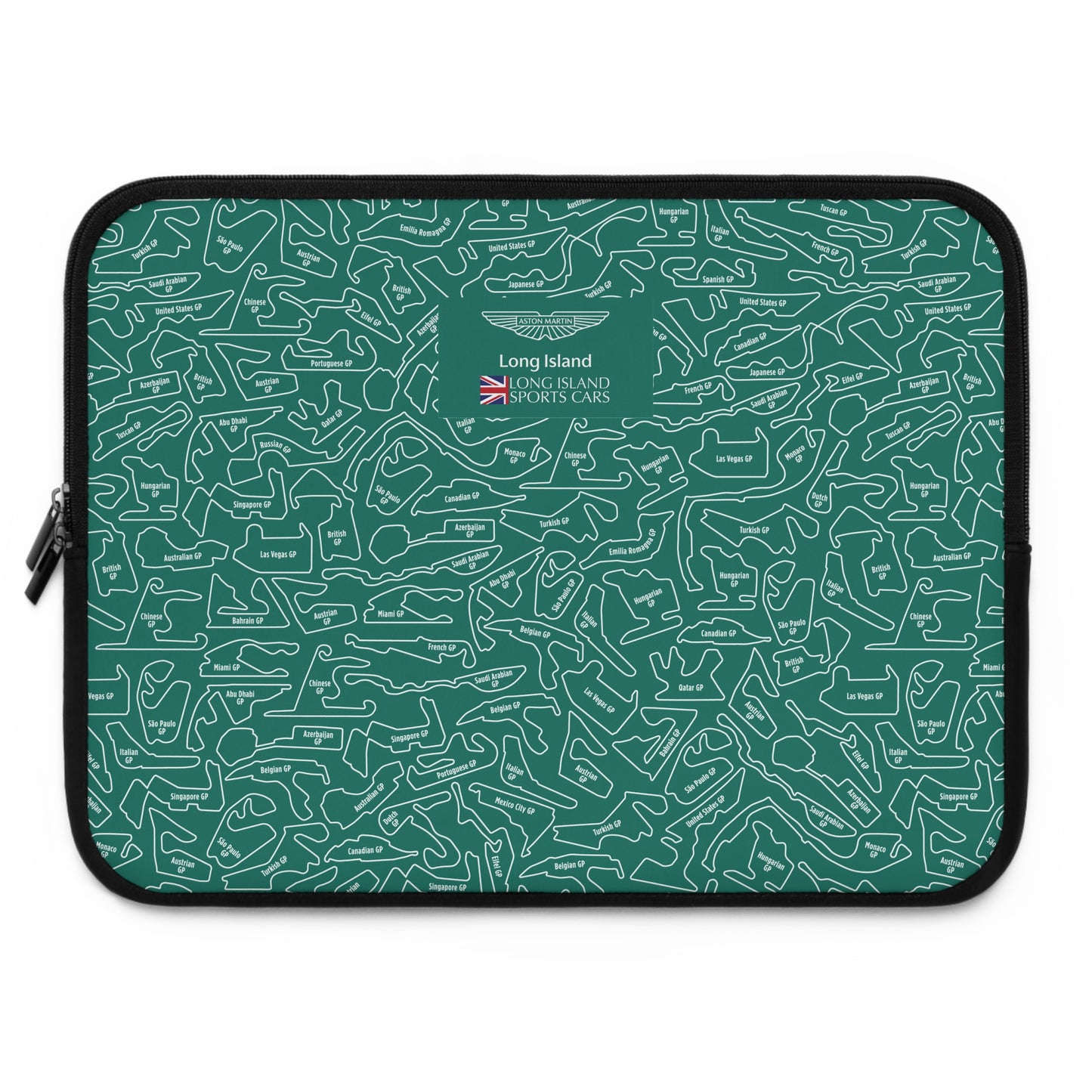 Long Island Sports Cars | Aston Martin Long Island | F1 Racetrack Laptop Sleeve