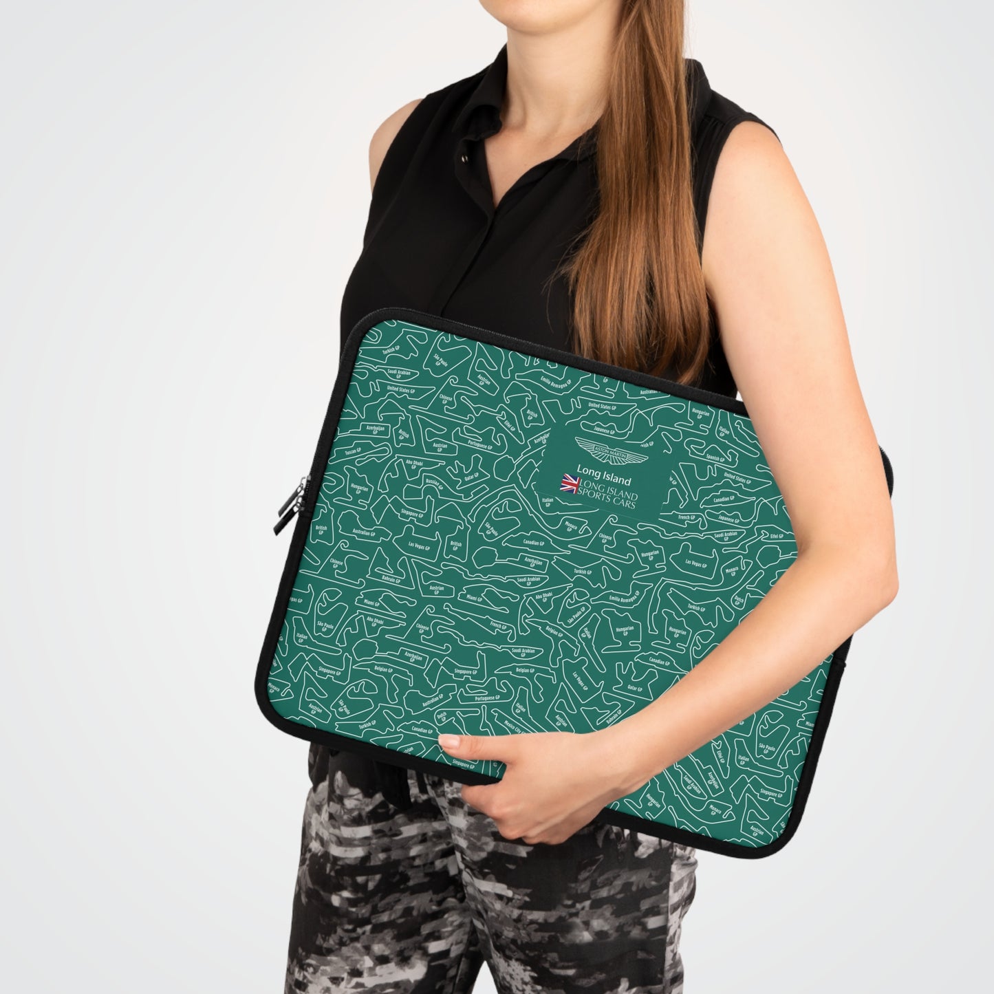 Long Island Sports Cars | Aston Martin Long Island | F1 Racetrack Laptop Sleeve