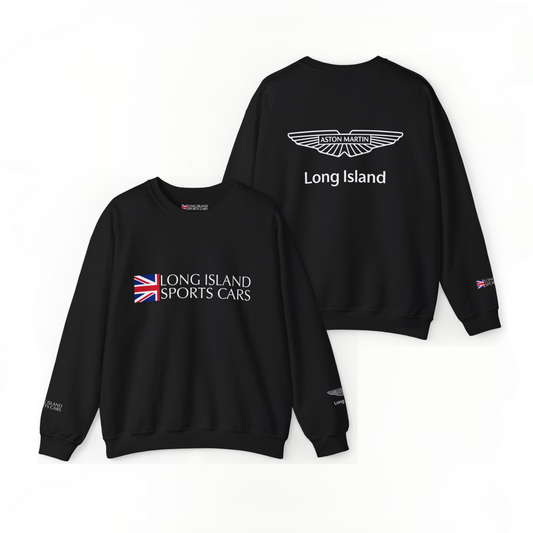 Long Island Sports Cars | Aston Martin Long Island Unisex Fleece Crewneck Sweatshirt