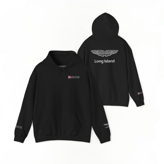 Long Island Sports Cars|Aston Martin Long Island Fleece Hoodie for Car Enthusiasts