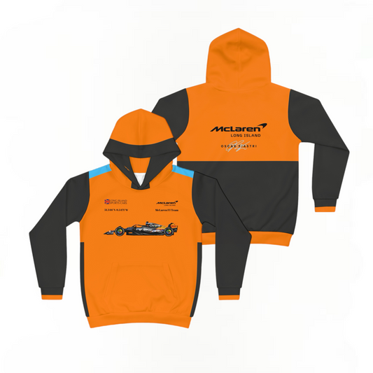 McLaren Long Island F1 Oscar Piastri inspired Children's Hoodie - Comfort and Style for Kids