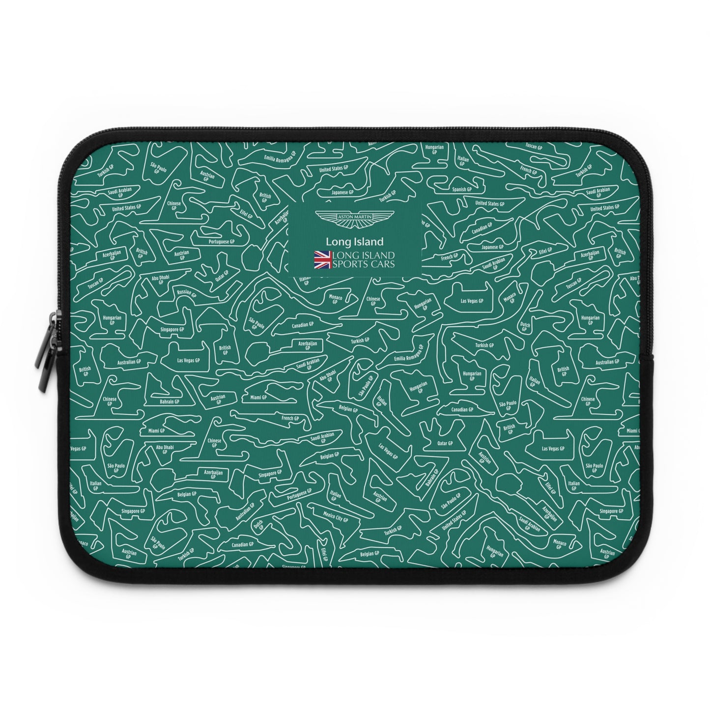 Long Island Sports Cars | Aston Martin Long Island | F1 Racetrack Laptop Sleeve