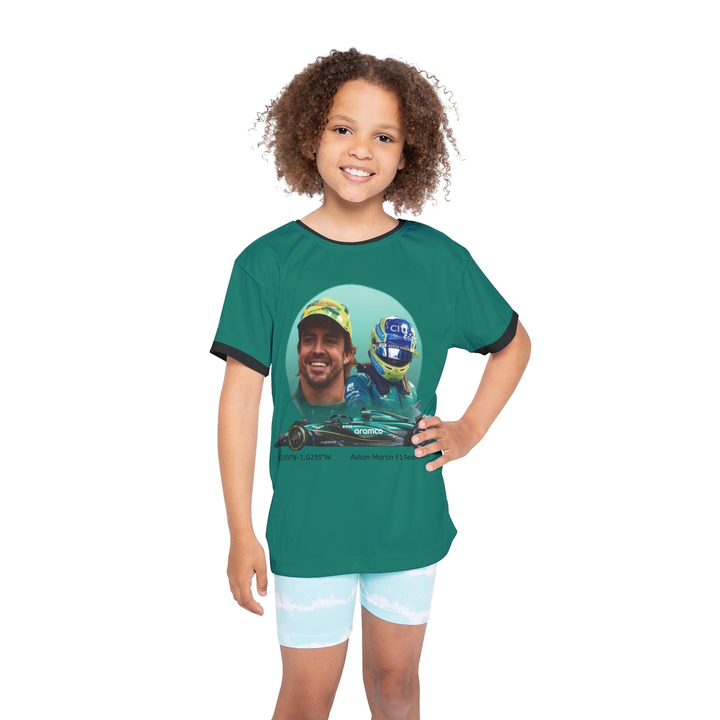 Copy of Kids Sports Jersey -Fernando Alonso Formula 1 inspired Design for Young Speed Enthusiasts