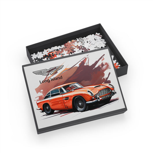 Aston Martin Long Island DB5 Inspired Puzzle - 96, 252, 500, 1000-Piece Options - Perfect Gift for Car Lovers & Puzzle Enthusiasts