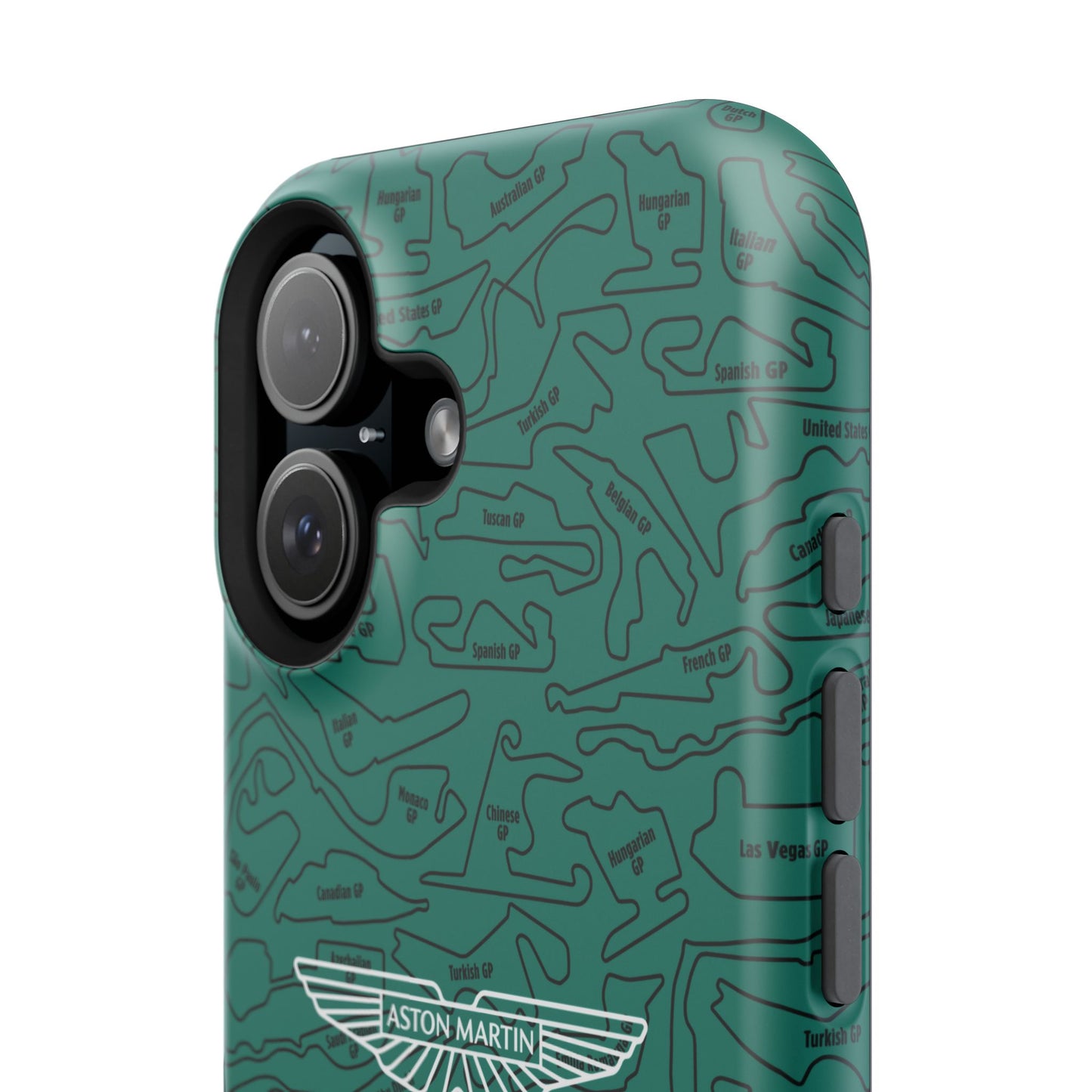 Aston Martin Long Island F1 race Track Inspired Impact-Resistant Phone Case