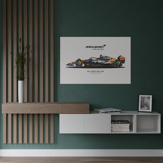 McLaren Long Island Formula 1 inspired Piastri's Japanese Grand Prix livery Satin Poster